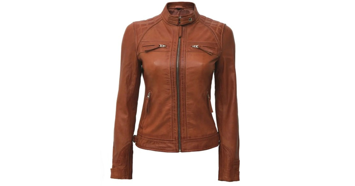 black leather jacket women fashion style