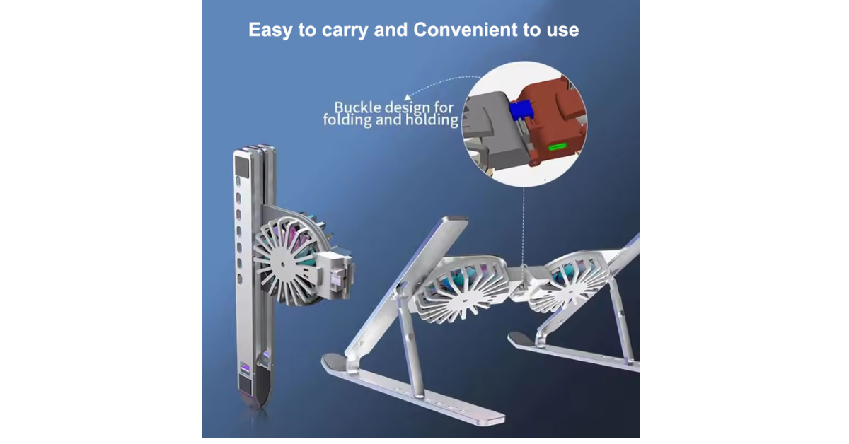 passive cooling laptop stand airflow view