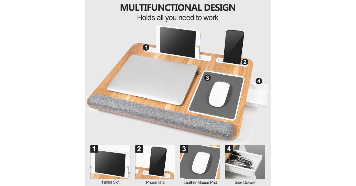 ergonomic laptop stand wood