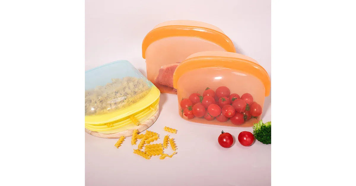 2 Pcs Reusable Silicone Food Storage Bags – Eco-Friendly, BPA Free - vitaliqa
