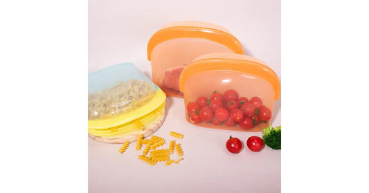 2 Pcs Reusable Silicone Food Storage Bags – Eco-Friendly, BPA Free - vitaliqa