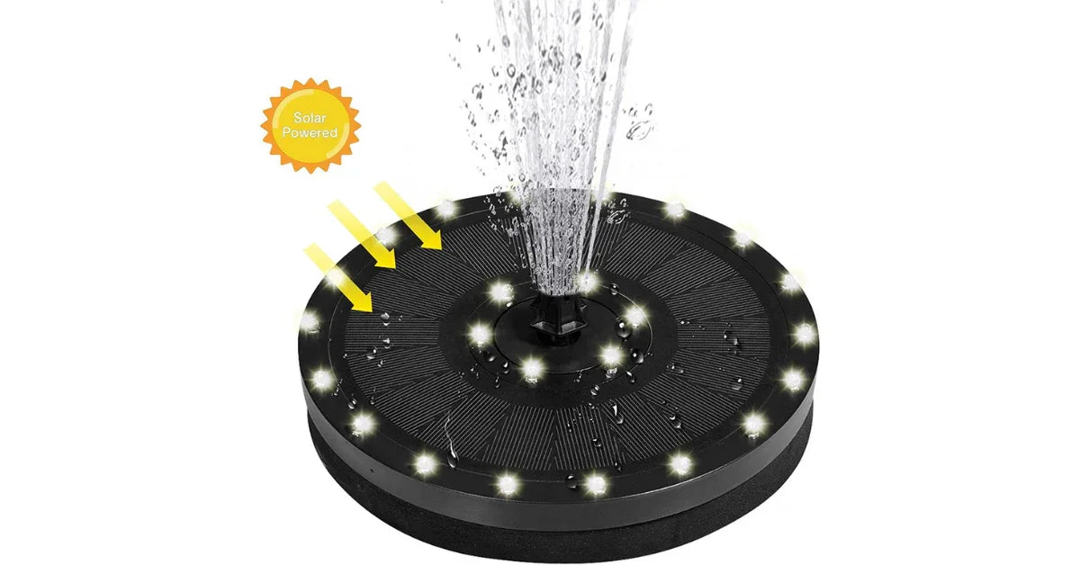 Solar Fountain Pump for Bird Bath & Pond – 3.5W Outdoor Floating Water Feature - vitaliqa