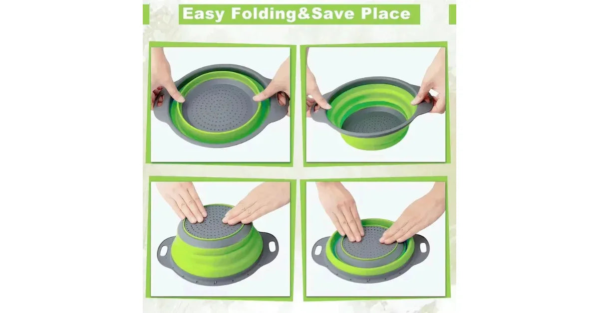 Silicone Folding Drain Basket – Premium Collapsible Silicone Colander for Modern Kitchens - vitaliqa