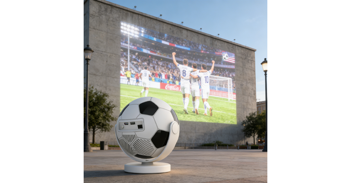 Projector projecting on wall from 2 meters distance