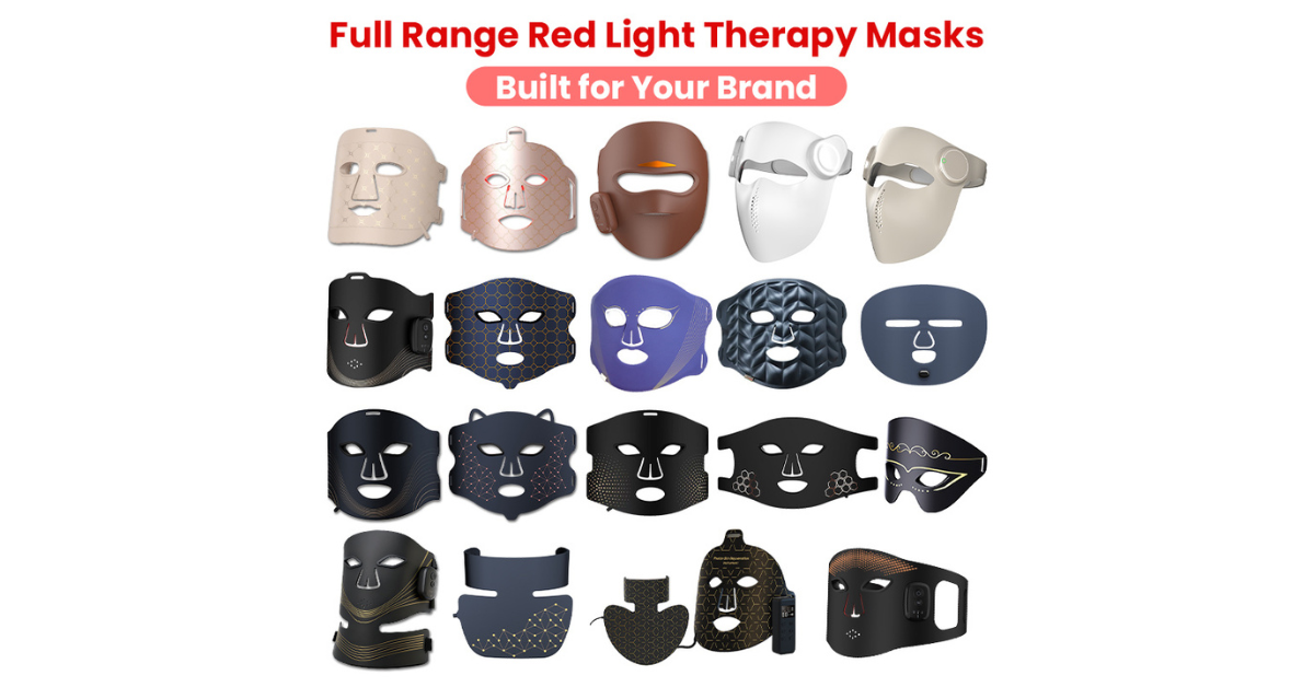 cordless beauty therapy mask glowing light