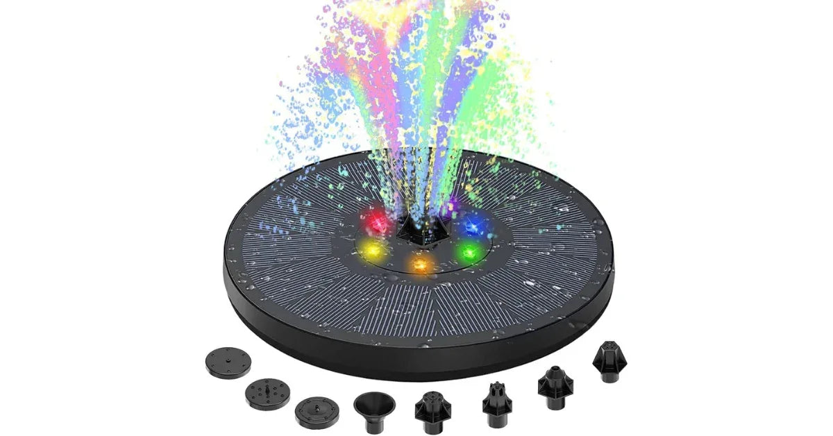 Solar Fountain Pump for Bird Bath & Pond – 3.5W Outdoor Floating Water Feature - vitaliqa