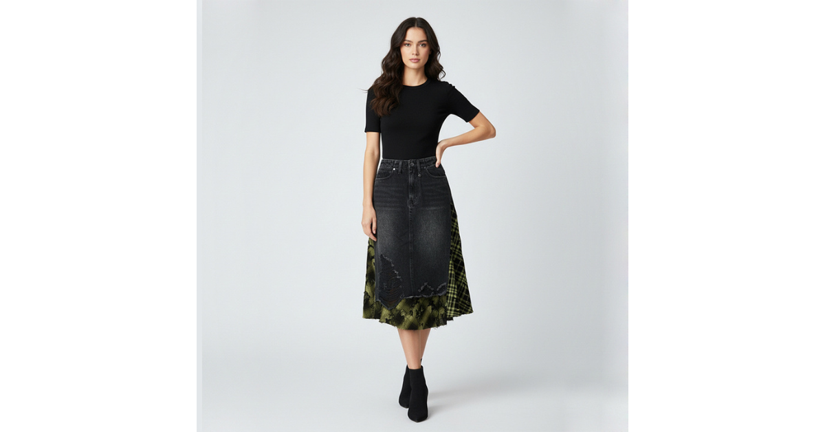 streetwear cargo skirt outfit women