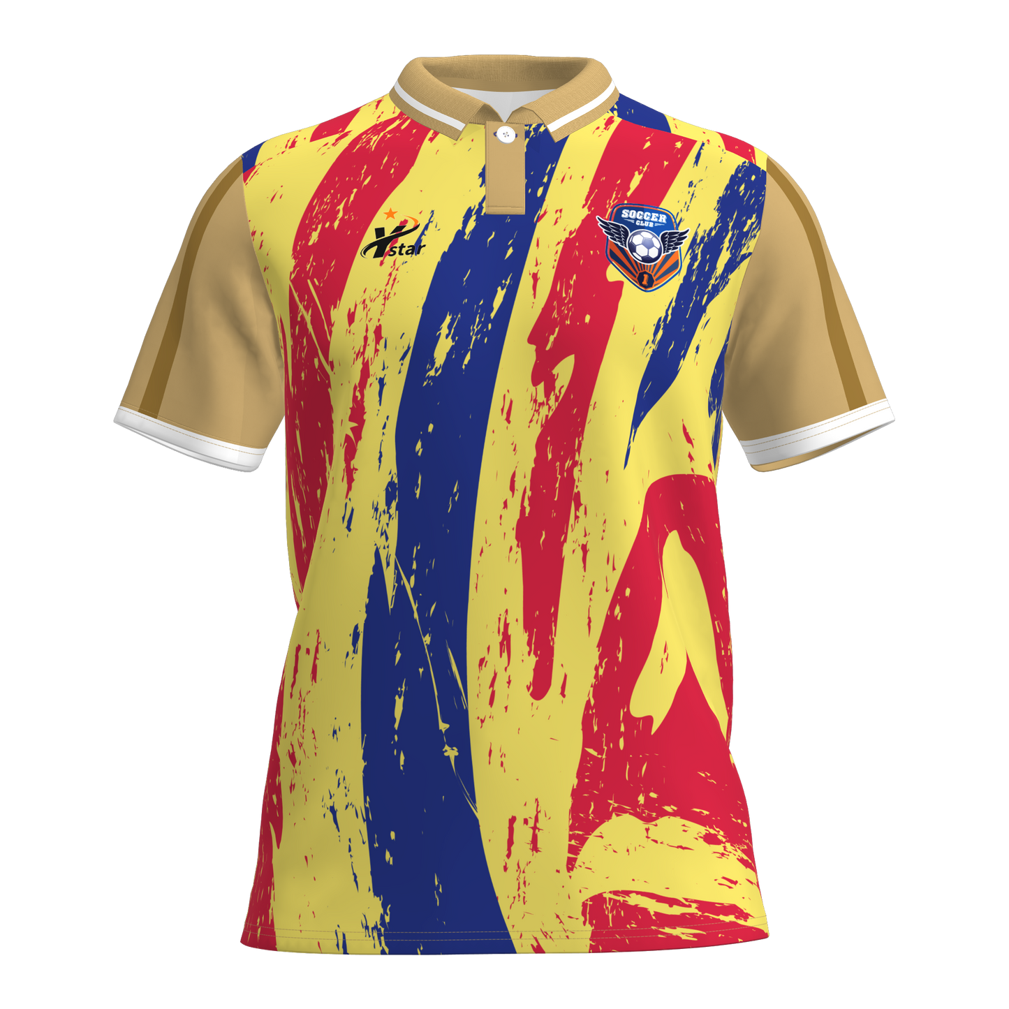Oversized Soccer Jersey Shirt Men – Breathable Quick Dry Sport Jersey T-Shirt with Embroidered Patch