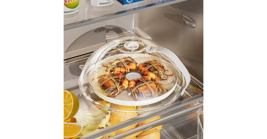 transparent microwave food cover on plate