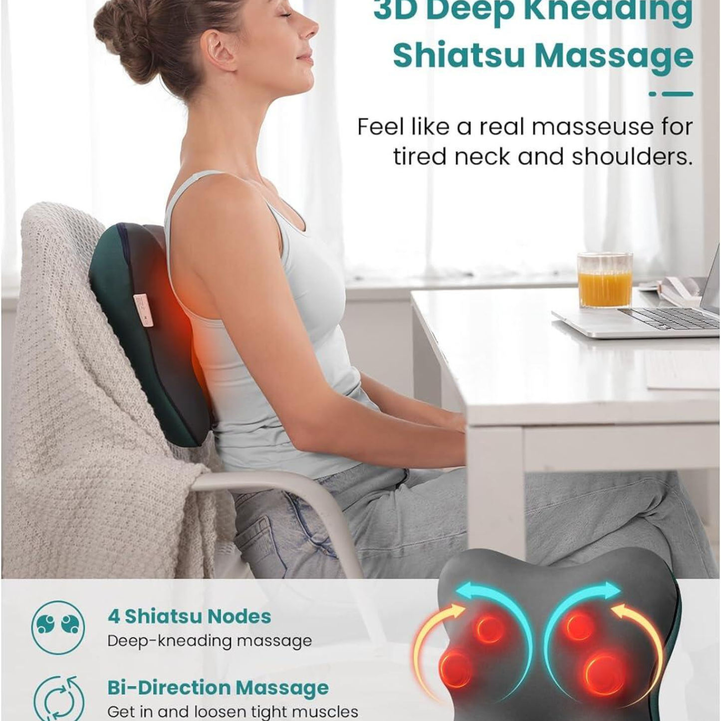 Portable massage pillow for home use