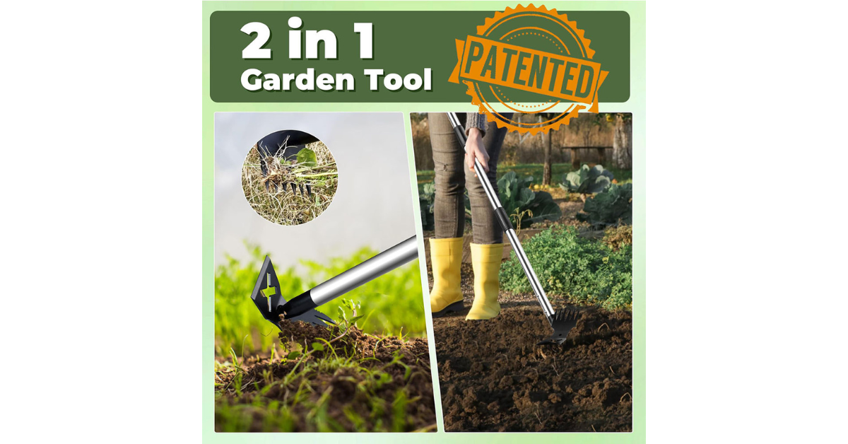 Carbon steel garden weed remover tool