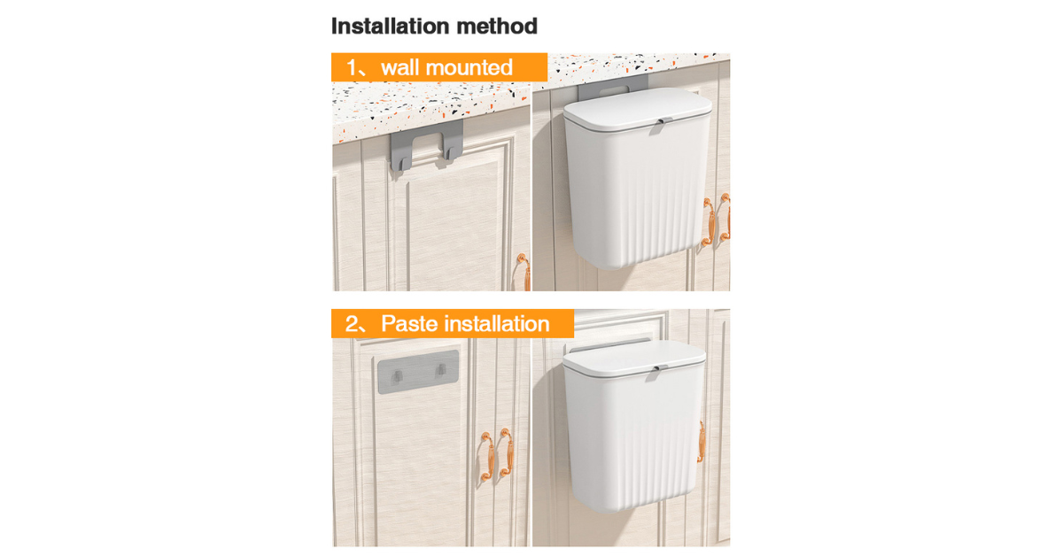 plastic garbage can with lid for kitchen