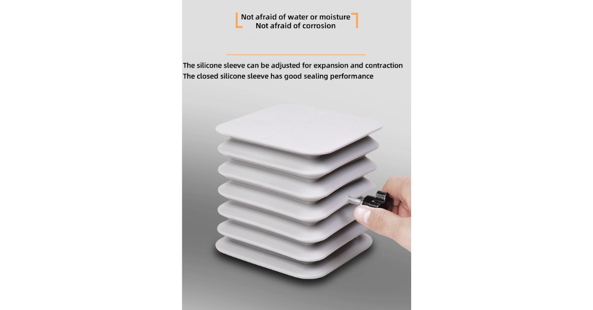 Close-up of silicone splash guard material