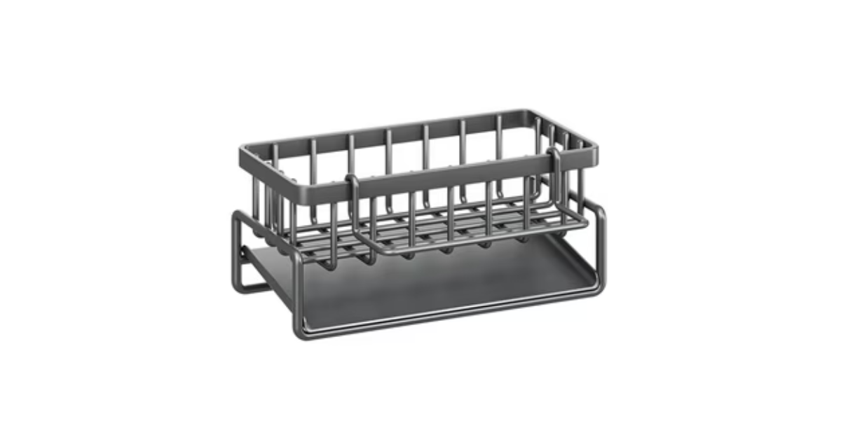 sponge rack with rag holder