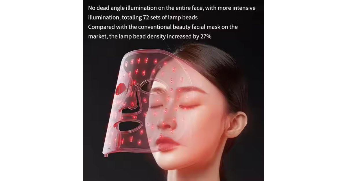 LCD screen on LED therapy face mask