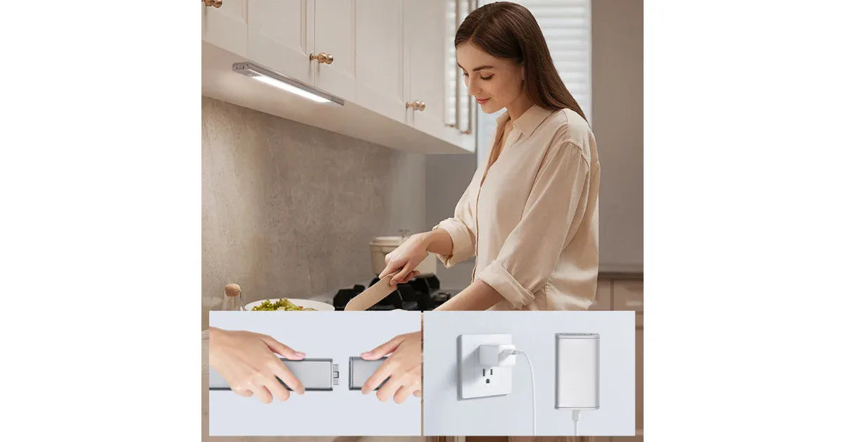 LED Motion Sensor Night Light – Remote Control, RGB & Rechargeable Cabinet Lighting - vitaliqa