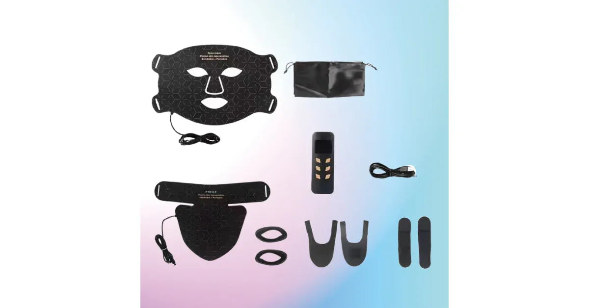 4 Colors LED Photon Red Light Therapy Mask 630nm & 850nm | Silicone Far Infrared LED Face Mask for Home Anti-Aging - vitaliqa