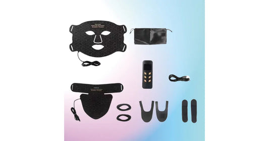 4 Colors LED Photon Red Light Therapy Mask 630nm & 850nm | Silicone Far Infrared LED Face Mask for Home Anti-Aging - vitaliqa