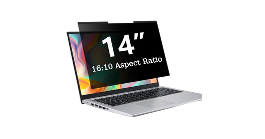 laptop privacy screen filter installed on 14 inch laptop