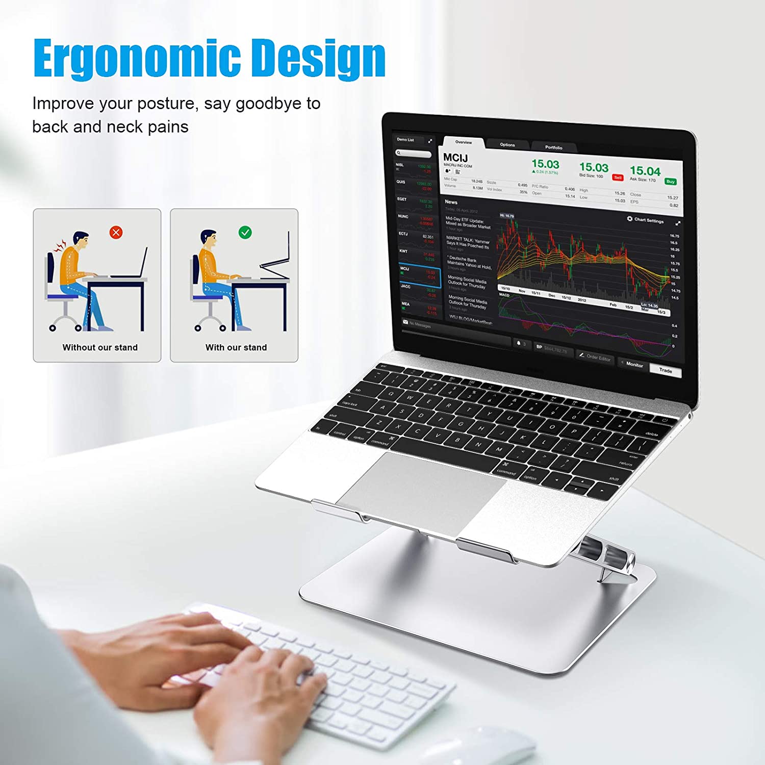 laptop stand for desk workspace
