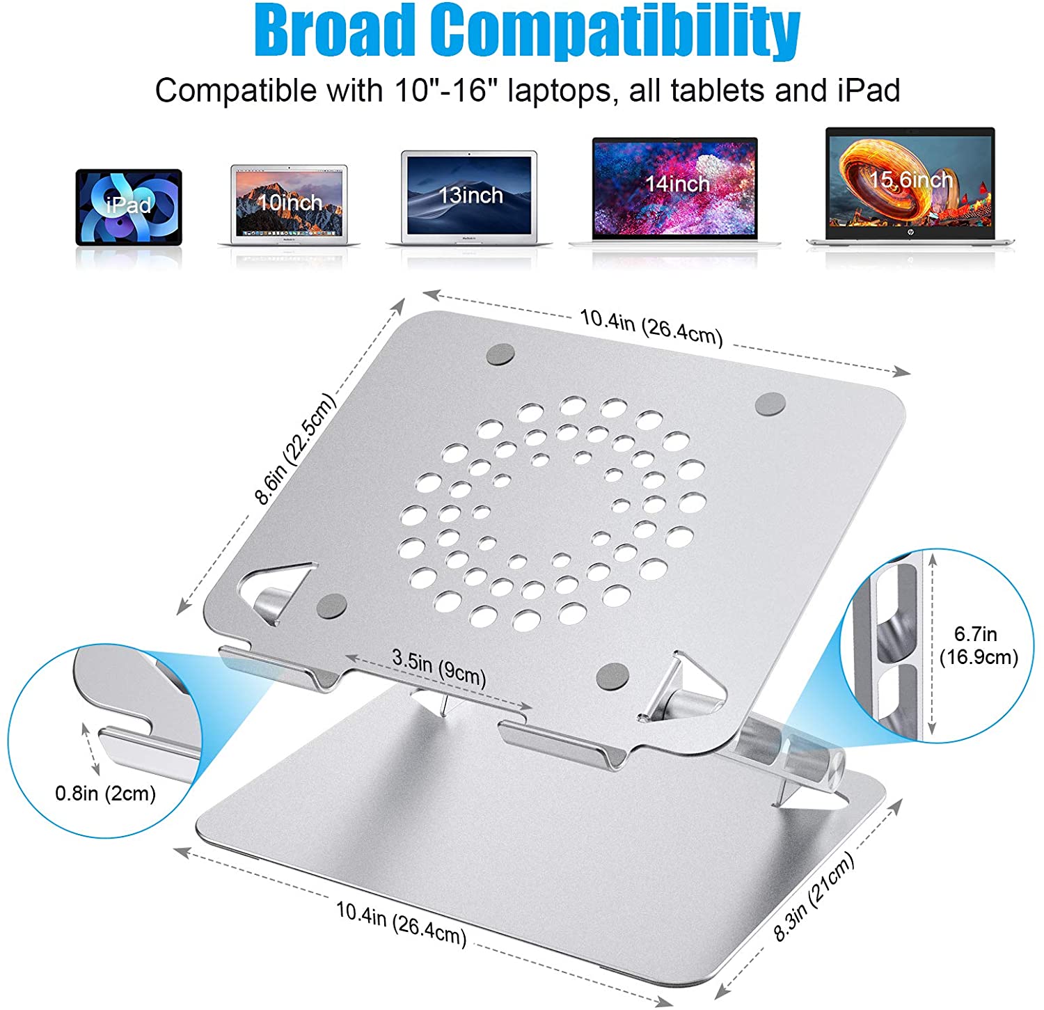 laptop stand with ventilated cooling design