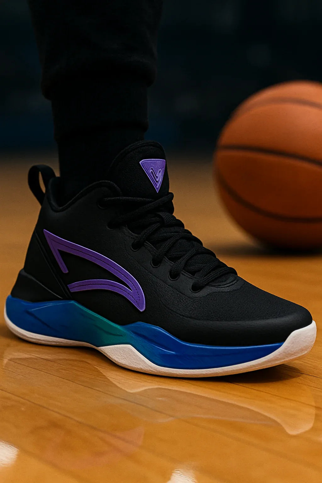 Hot Pink Basketball Shoes for Men – Shock Absorption, Anti-Slip Rubber Sole, High-Top Court Sneakers - vitaliqa