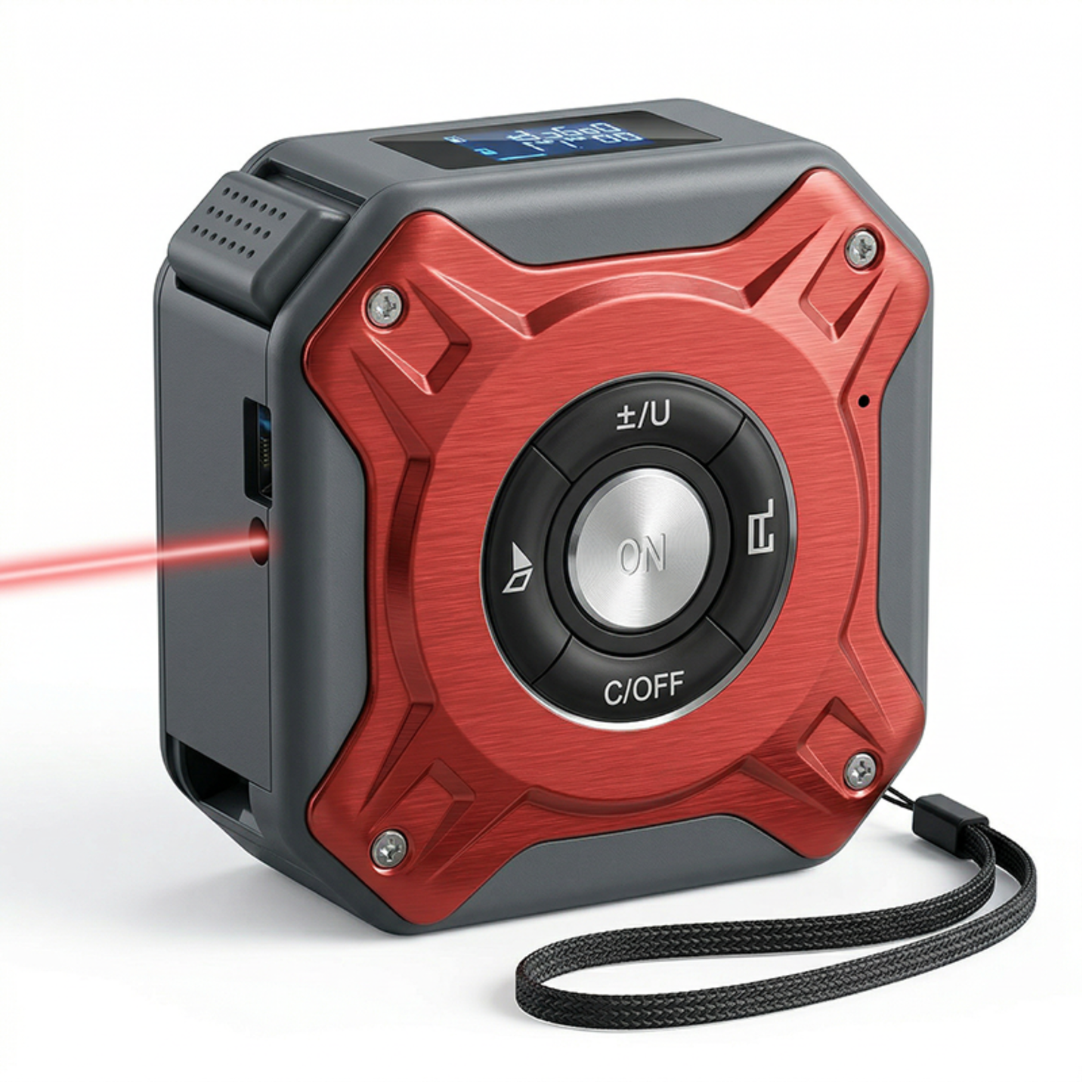 Lonnmeter M6 Laser Distance Meter with integrated 5 meter tape measure for professional use
