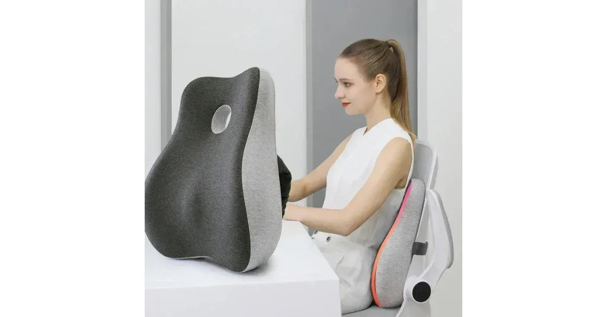 Memory Foam Lumbar & Coccyx Cushion – Best Office Chair Cushion for Back Pain & Posture Support - vitaliqa
