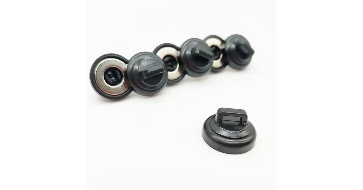 magnetic cable organizer attached under desk for cable management