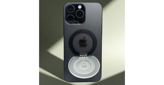 Magnetic Kickstand Finger Ring Holder on iPhone 17