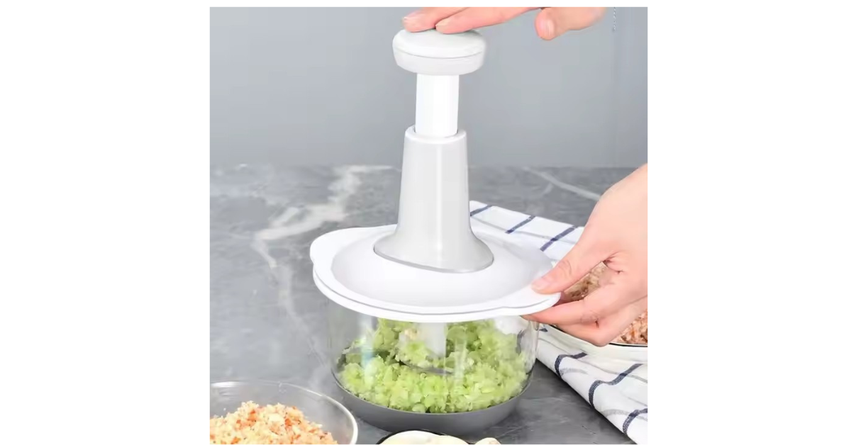manual vegetable chopper with stainless steel blades