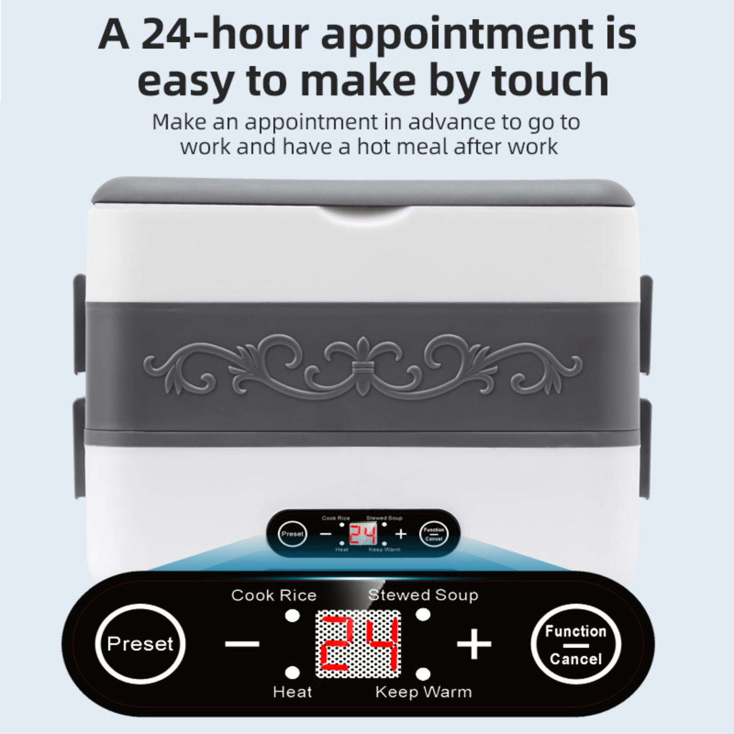 Portable electric food warmer for work