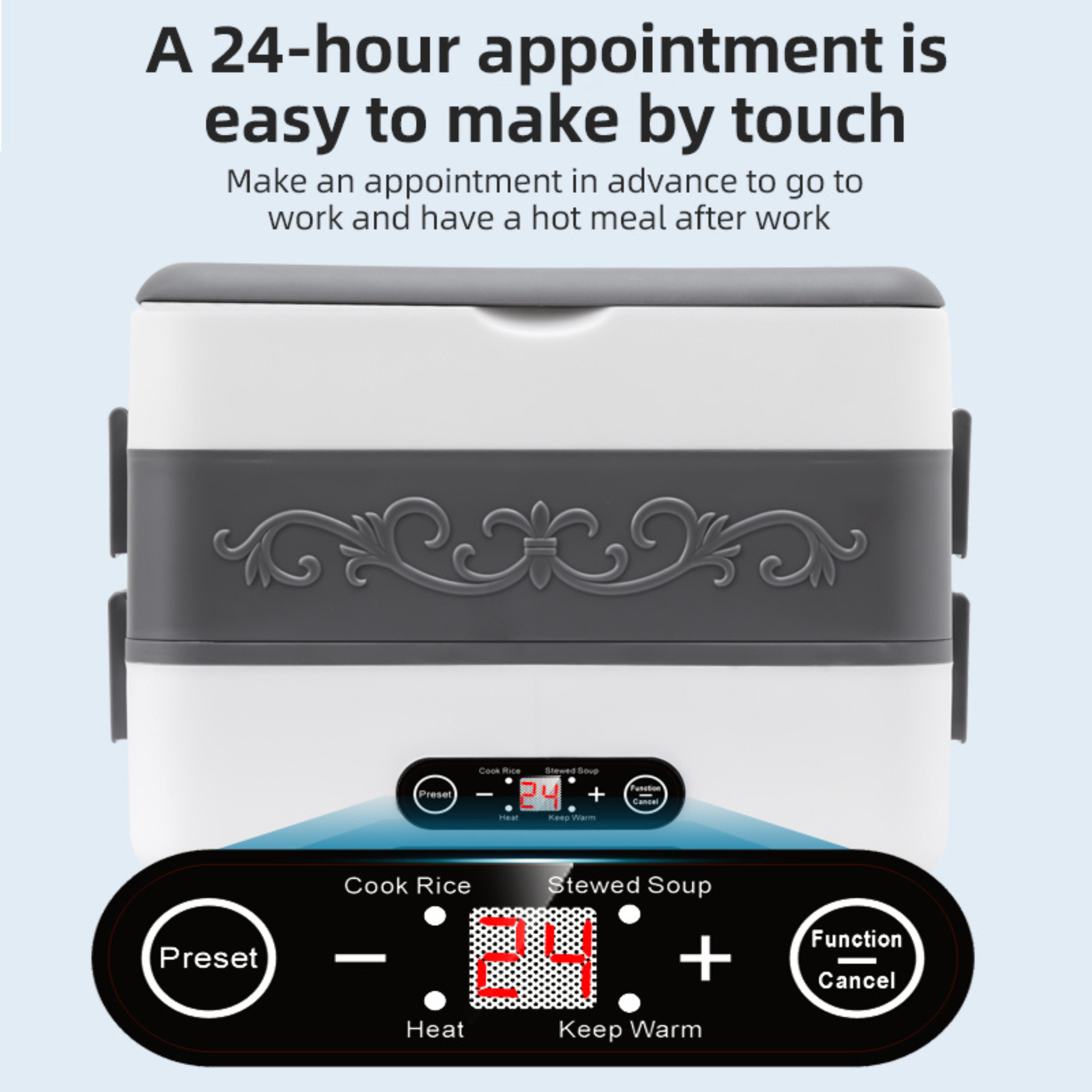 Portable electric food warmer for work