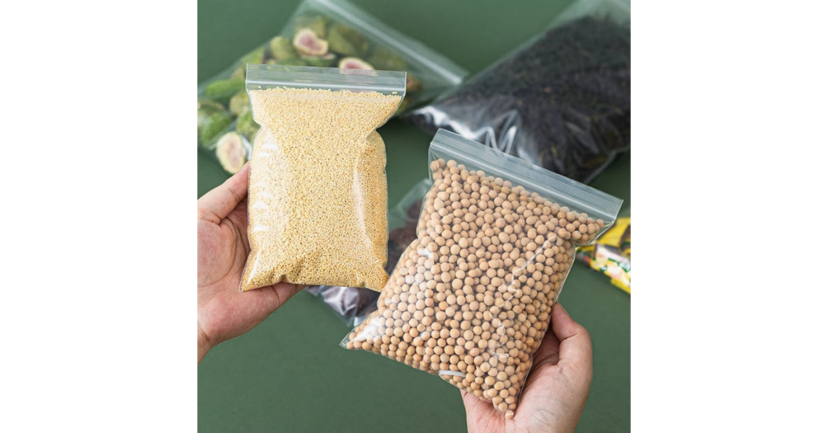 zipper bags food storage kitchen setup