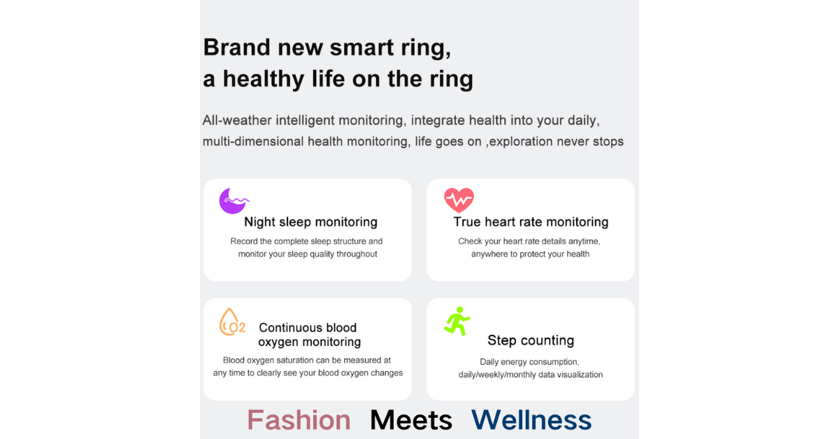 sleep tracking smart ring close up view