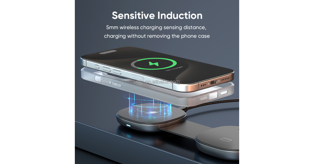 Minimalist wireless charging dock for Apple ecosystem