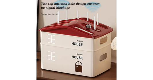 modern cable management box for router storage
