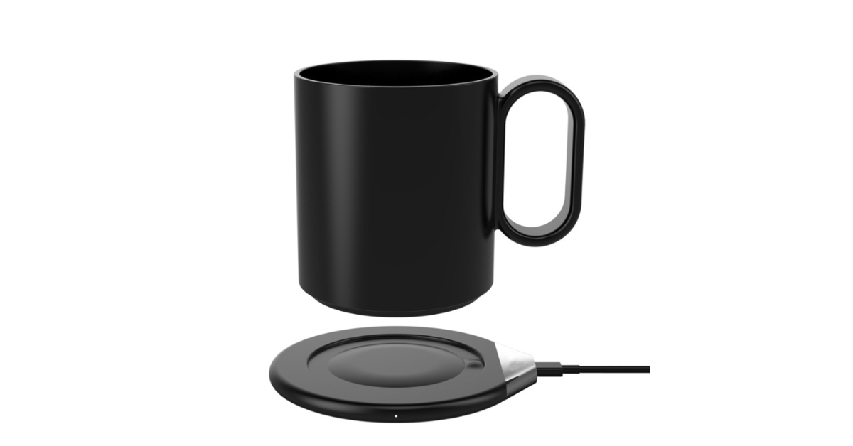 Desk mug warmer for remote work setup