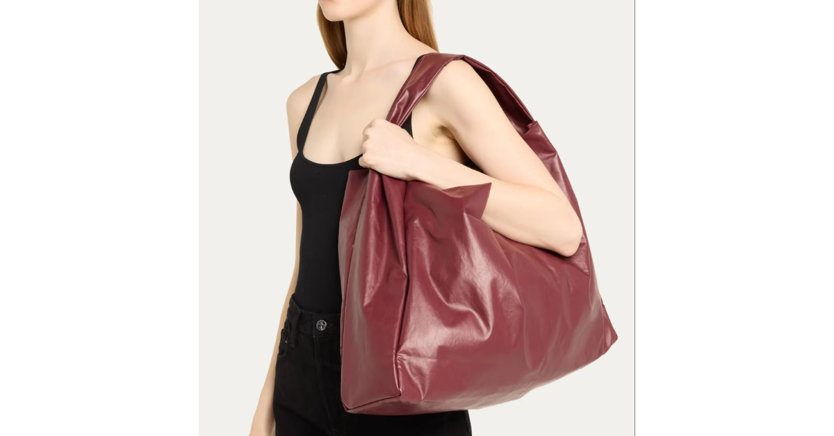 structured leather handbag
