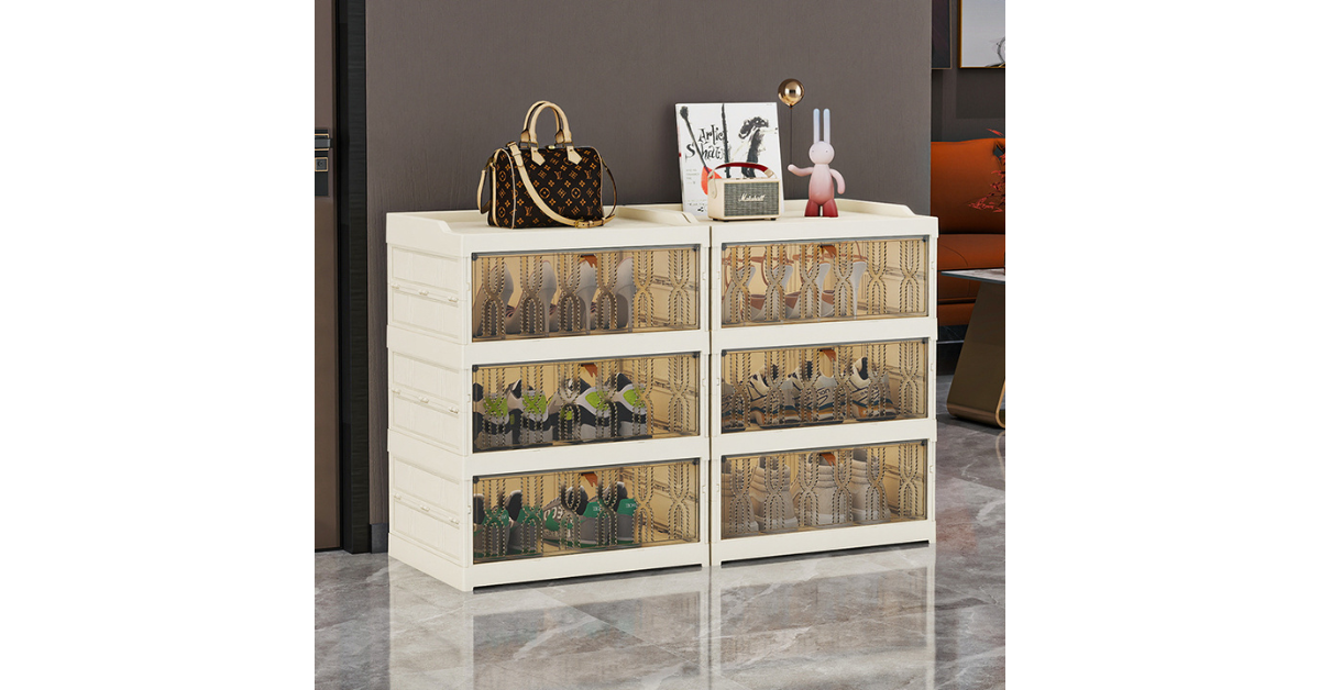 modern vertical shoe rack for entryway organization