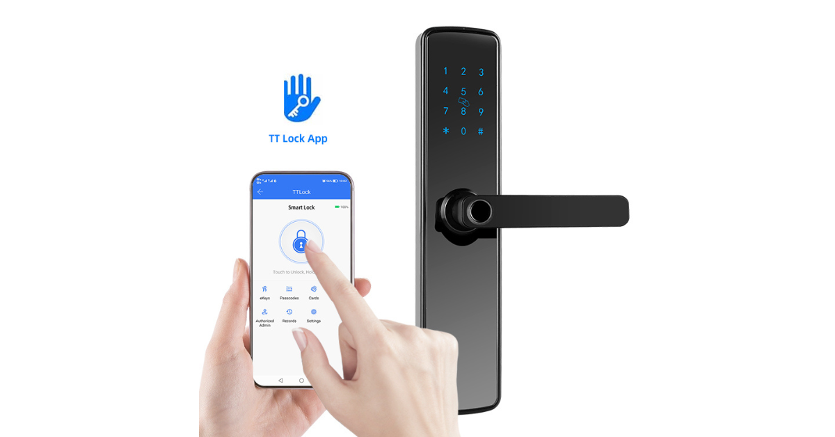 fingerprint lock for door with digital keypad