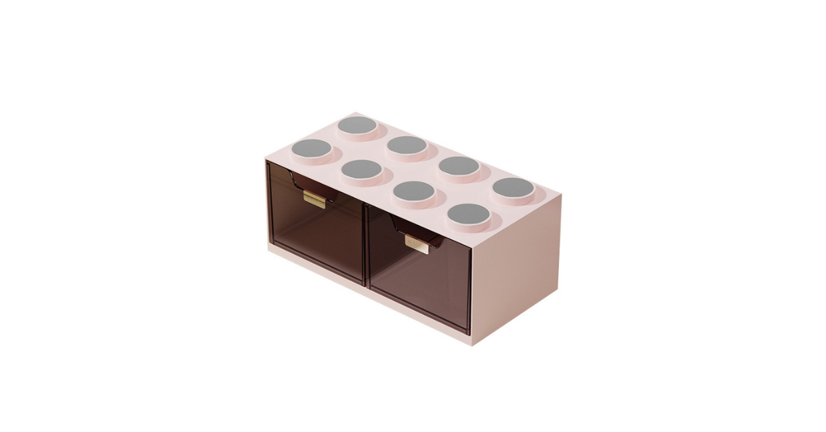 Stackable plastic drawers with modern design