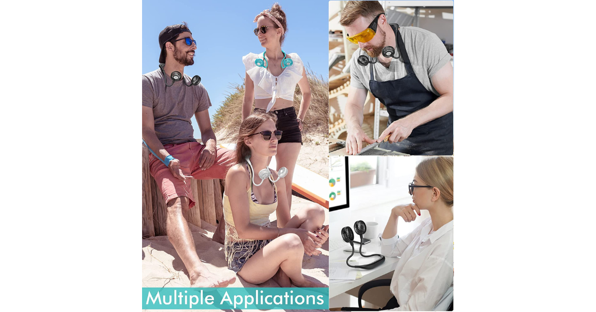 wearable fan neck airflow vents