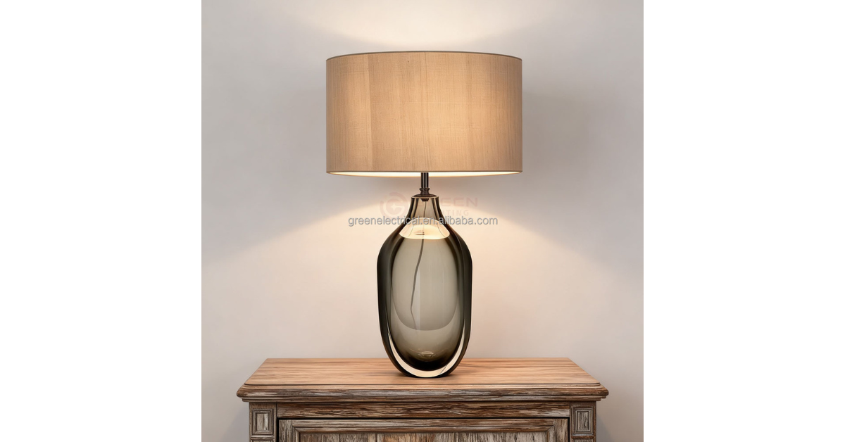 Night light LED lamp on bedside table