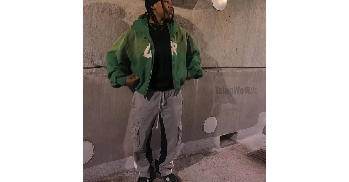 acid wash zip hoodie streetwear