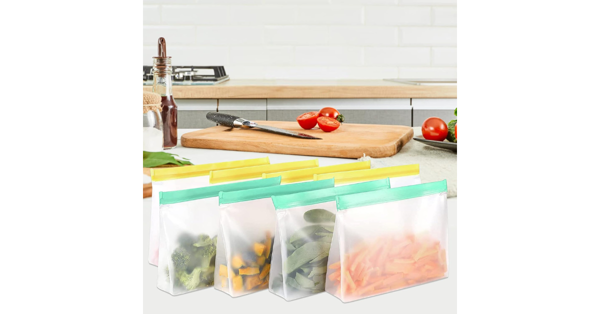 Silicone bag for freezer and sandwich storage