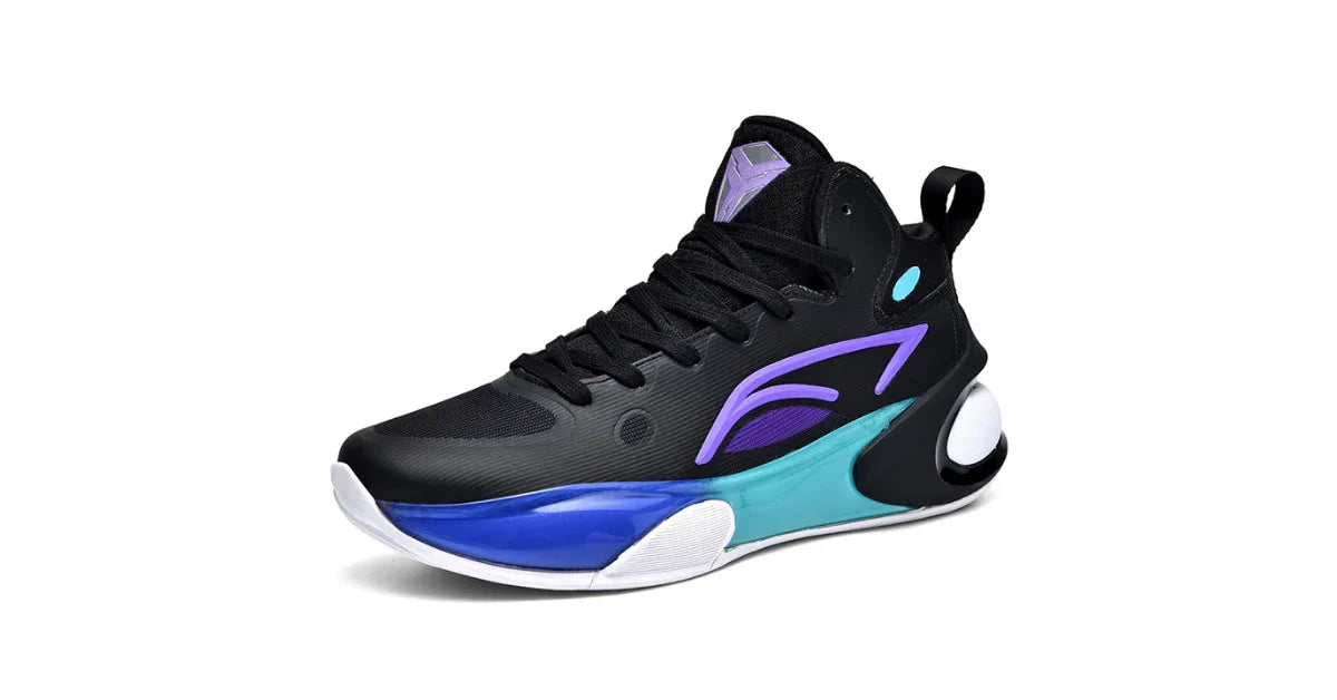 Hot Pink Basketball Shoes for Men – Shock Absorption, Anti-Slip Rubber Sole, High-Top Court Sneakers - vitaliqa