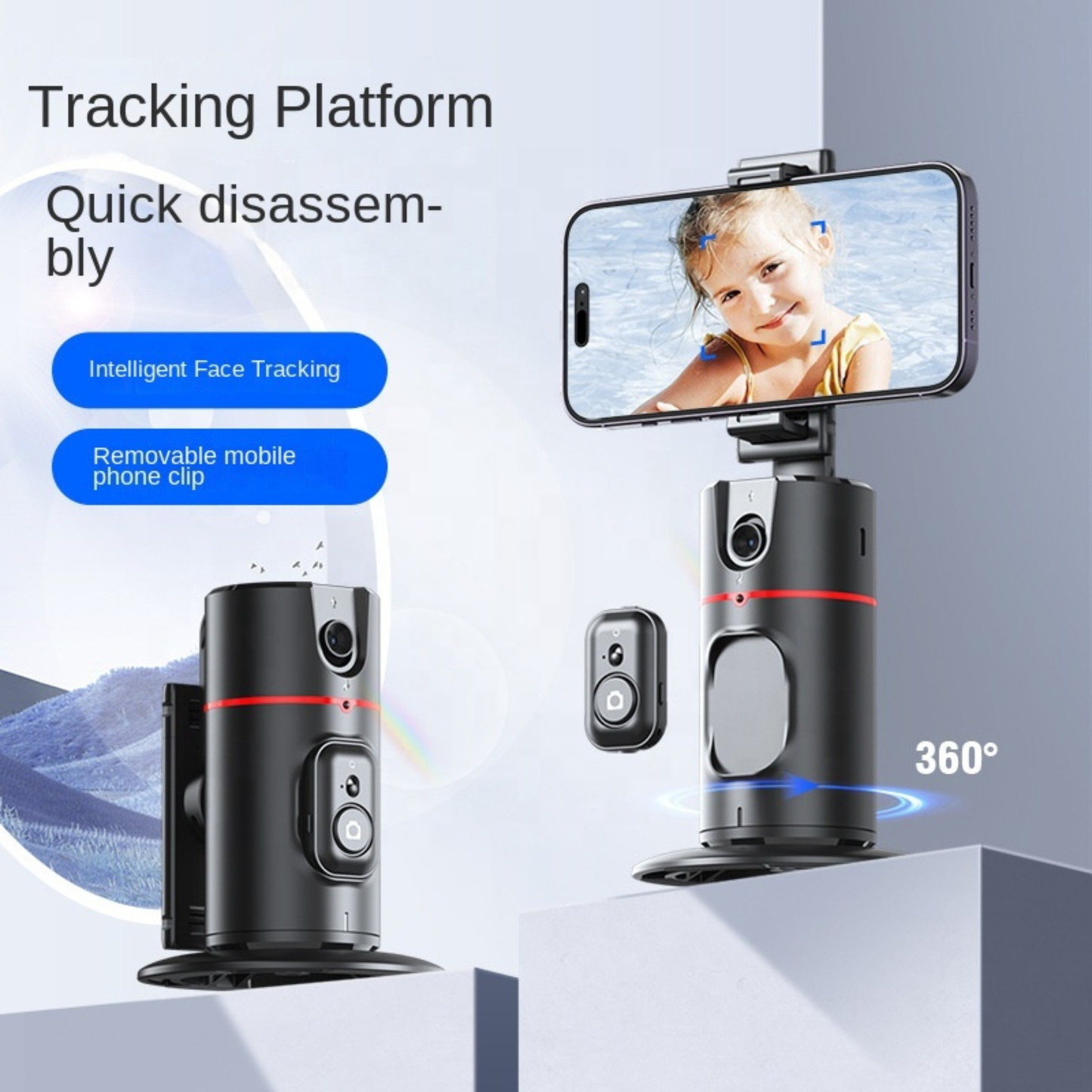 Gesture Control Phone Holder allowing creators to record videos without touching their smartphone
