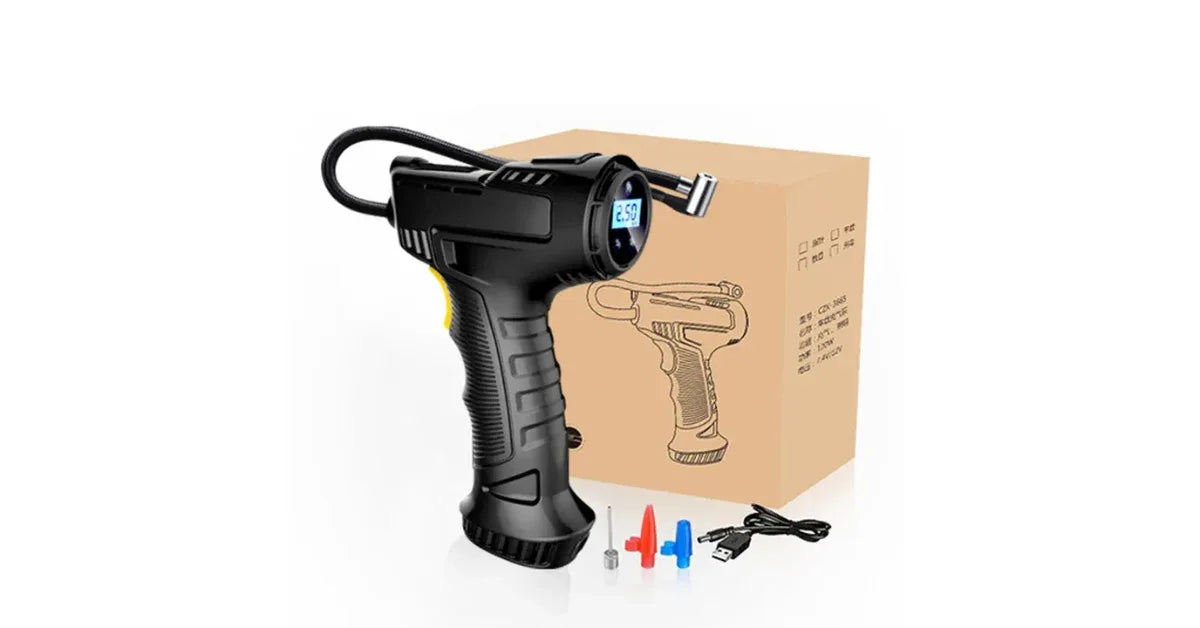 Portable Electric Air Compressor for Car & Bike Tires – Fast, Digital, Wireless - vitaliqa