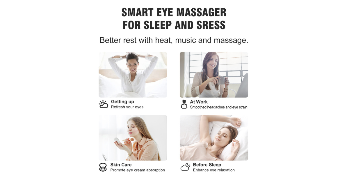 Portable eye massager for office workers
